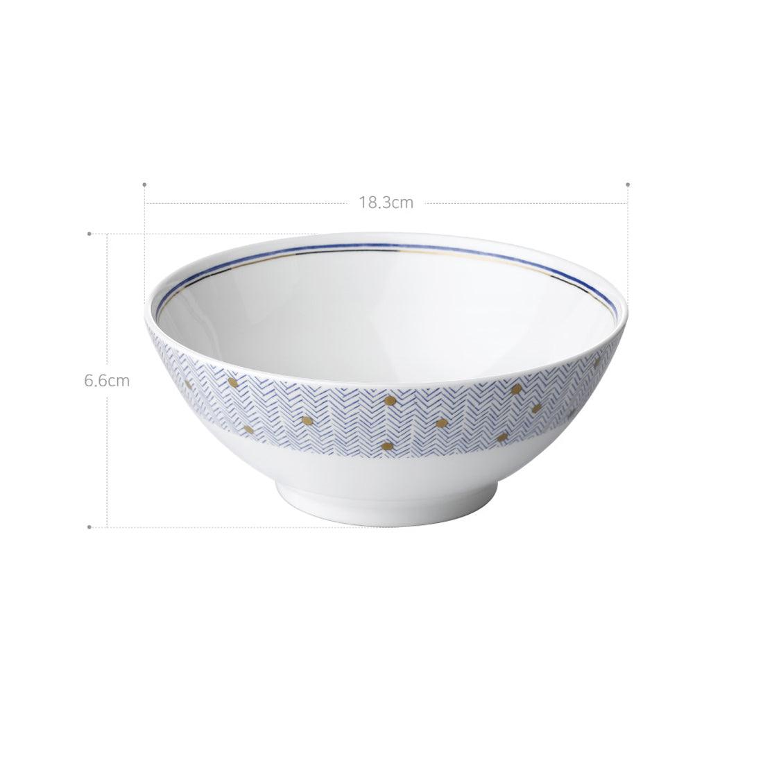 Moire Fine Bone China noodle bowl alternate view
