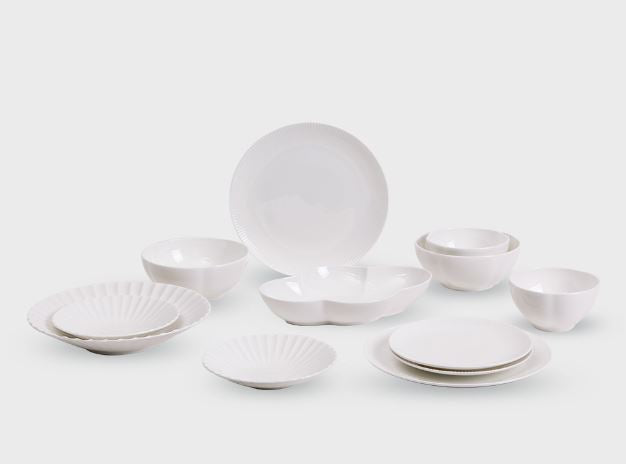 Edel 12-Piece Fine Bone China Dinnerware Set for Two | Made in Korea — image 12