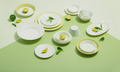 Lime 36-Piece Bone China Dinnerware Set for Six | Made in Korea — image 1