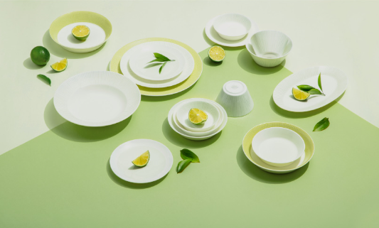 Lime 36-Piece Bone China Dinnerware Set for Six | Made in Korea — image 1