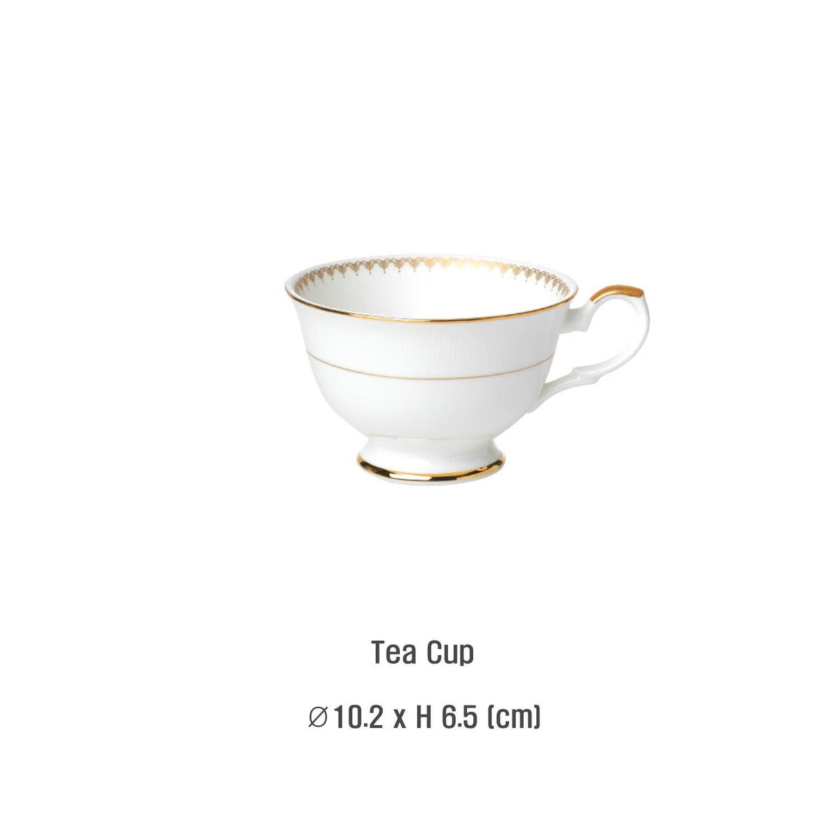 Royal Pastel Pink Fine Bone China cup with gold trim