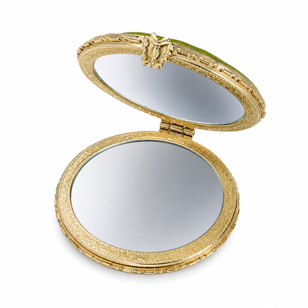 Flower Embroidered Hand Mirror