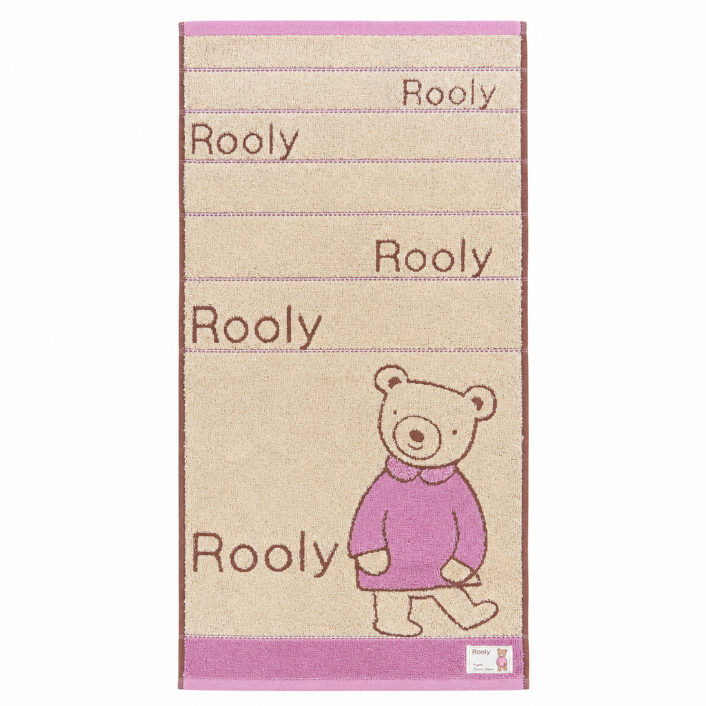 답례품 Bear Embroidered Cotton Hand Towel | Baby Shower & First Birthday Favor
