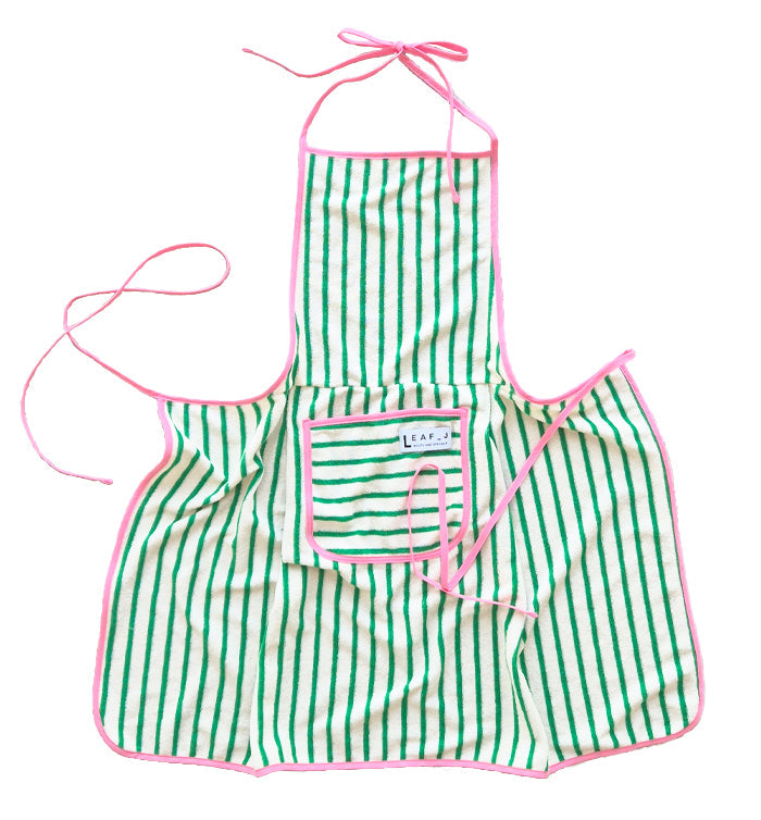 Terry Cloth Full Apron | Adjustable Kitchen Apron, Made in Korea