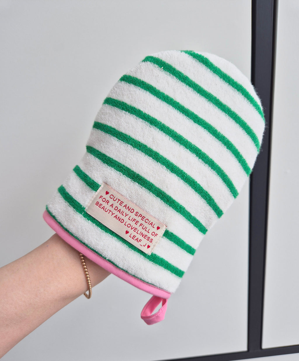 Terry Cloth Oven Mitt | Plush Kitchen Hand Protector, Made in Korea