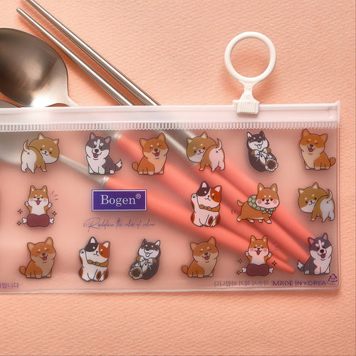 Zippered pouch for Bogen Eiffel kids flatware