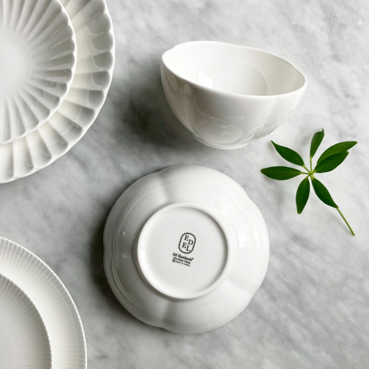 Edel 12-Piece Fine Bone China Dinnerware Set for Two | Made in Korea — image 1