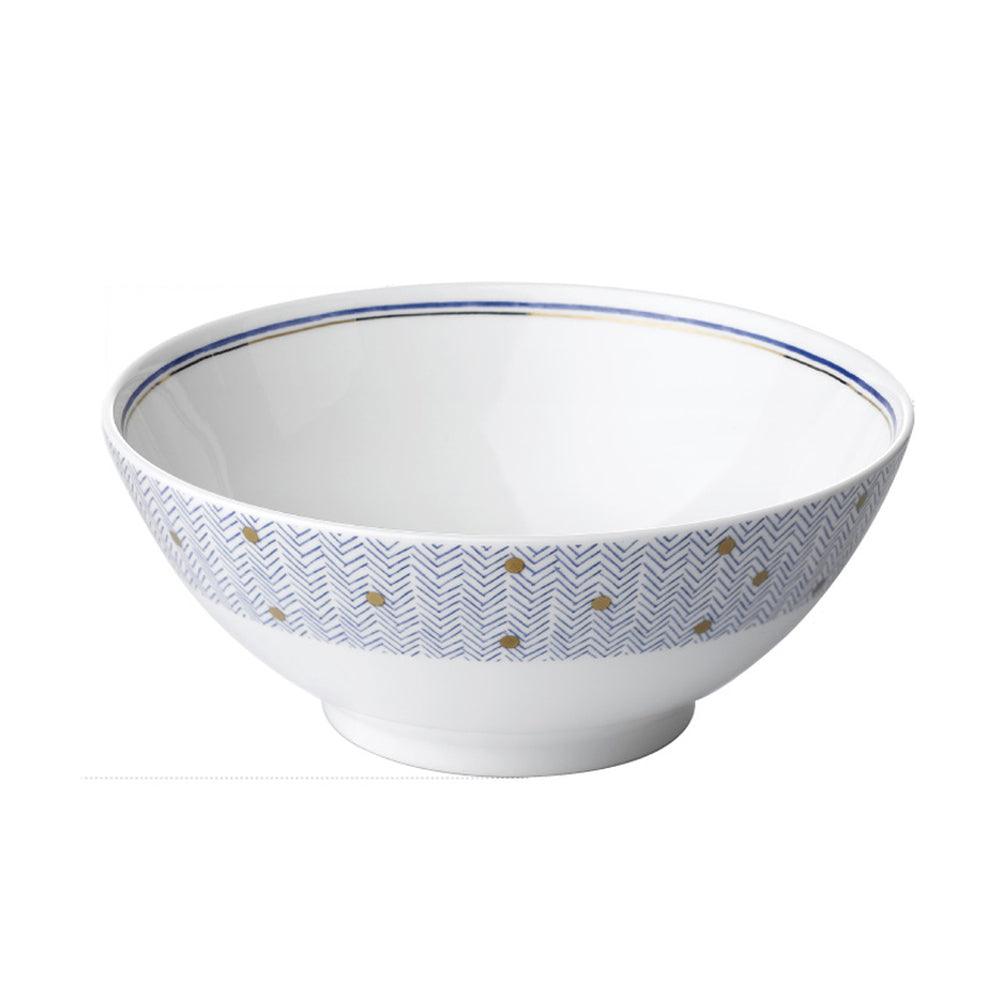 Moire Fine Bone China noodle bowl, front view