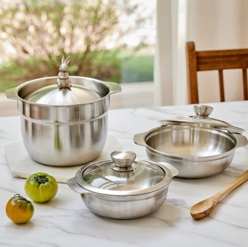 Kuper rabbit stainless steel pot 6-piece set with three pots and lids