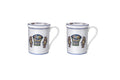 Two Five Loaves and Two Fish Fine Bone China mugs with matching lids